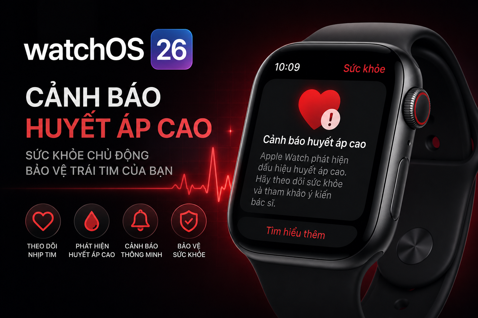 watchOS 26 bổ sung tính năng cảnh báo huyết áp cao trên Apple Watch