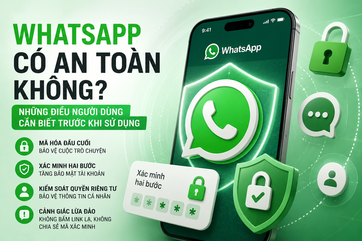 WhatsApp có an toàn không? Những điều người dùng cần biết trước khi sử dụng