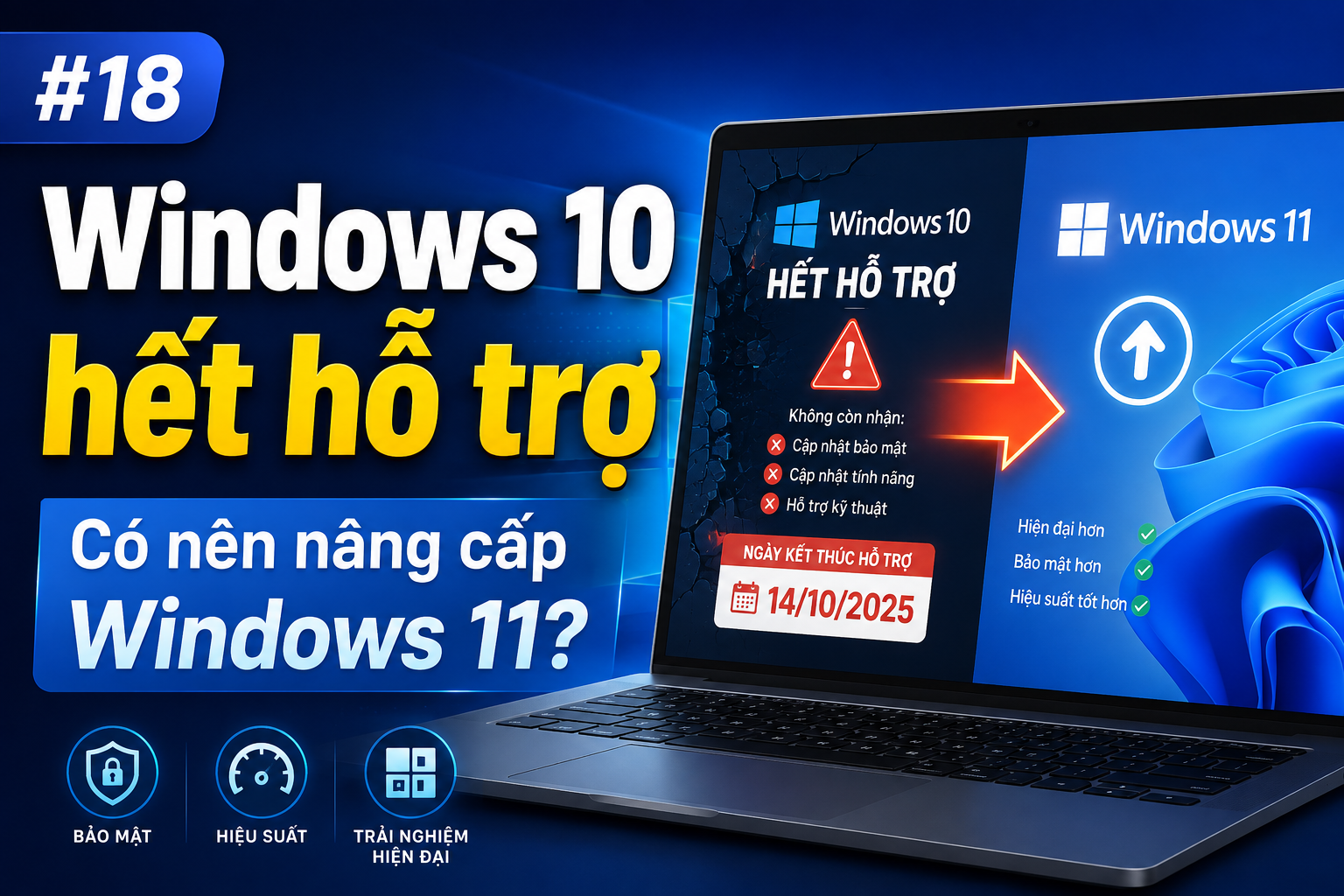 Windows 10 đã hết hỗ trợ: Nên nâng Windows 11 hay đổi laptop?
