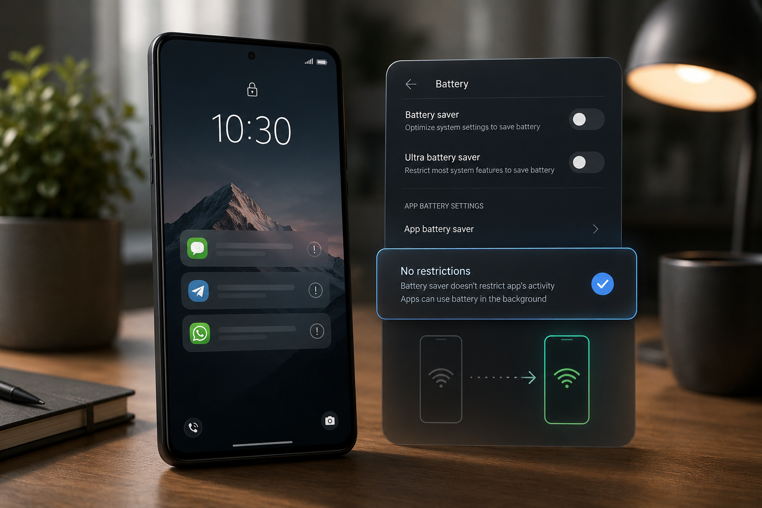 Xiaomi khóa màn hình là app mất mạng hoặc trễ thông báo: Khi nào nên đặt Pin > Không hạn chế?