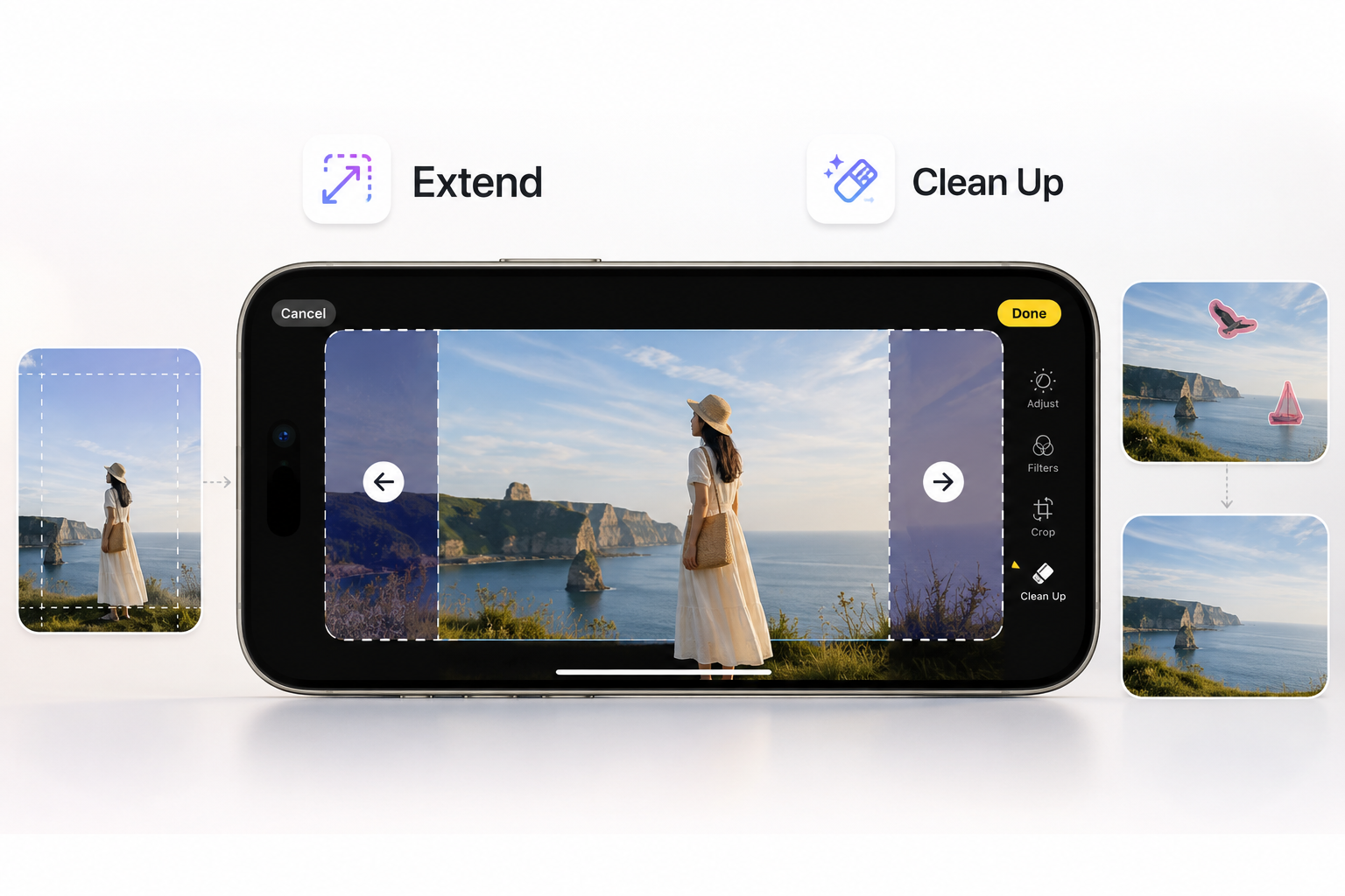 iOS 27 có thể mở rộng khung ảnh mà không cần crop: Extend và Clean Up mới khác gì trước?
