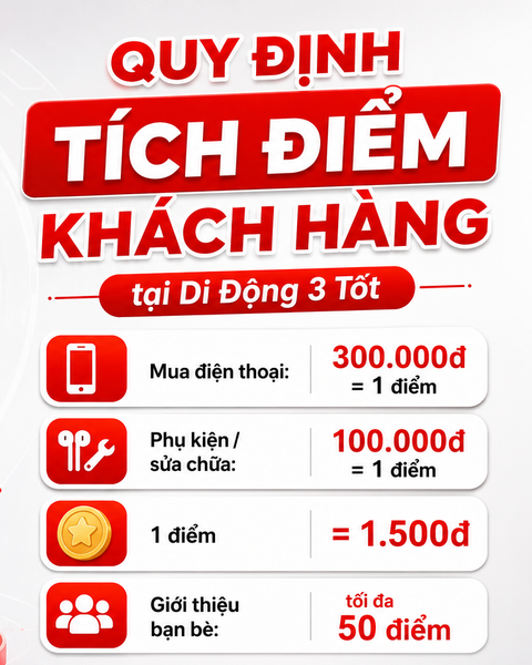 Quy định tích điểm khách hàng