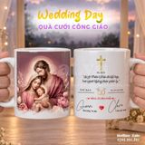 Ly Sứ Trắng In Hình Thánh Gia Thất – Quà Tặng Đám Cưới Công Giáo Ý Nghĩa