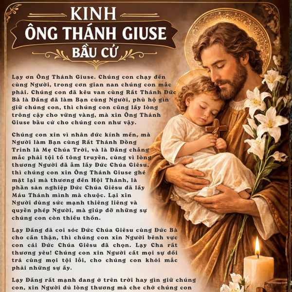 Kinh Ông Thánh Giuse – Lời Cầu Nguyện Xin Bảo Trợ Gia Đình Và Công Việc