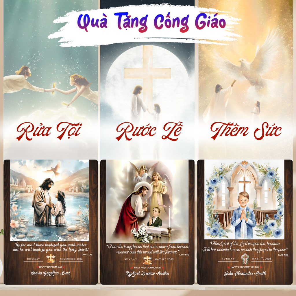 Quà tặng Công Giáo 2026 - Rửa Tội, Rước Lễ, Thêm Sức