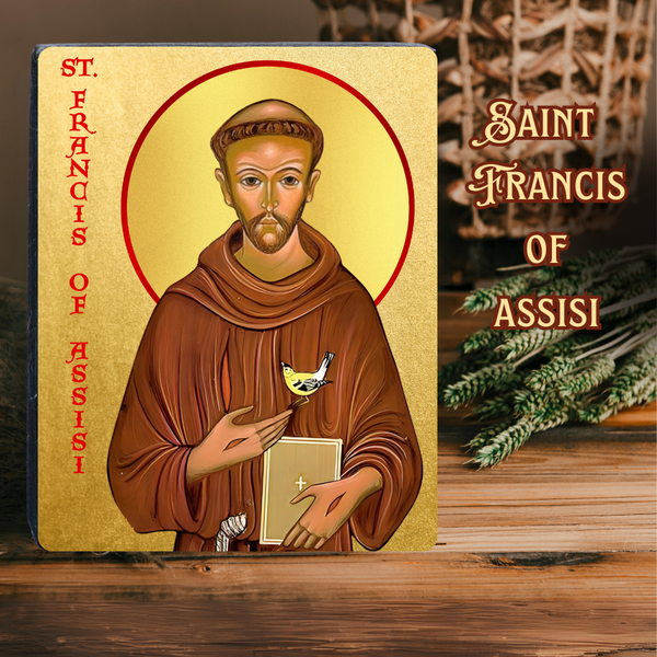 Thánh Phanxicô Assisi – Vị Thánh của sự khó nghèo và tình yêu muôn loài | Tranh gỗ Công giáo ý nghĩa ngày bổn mạng