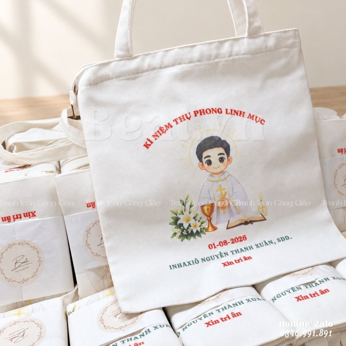 Túi Tote Canvas- Quà Công Giáo Đặt Số Lượng Lớn