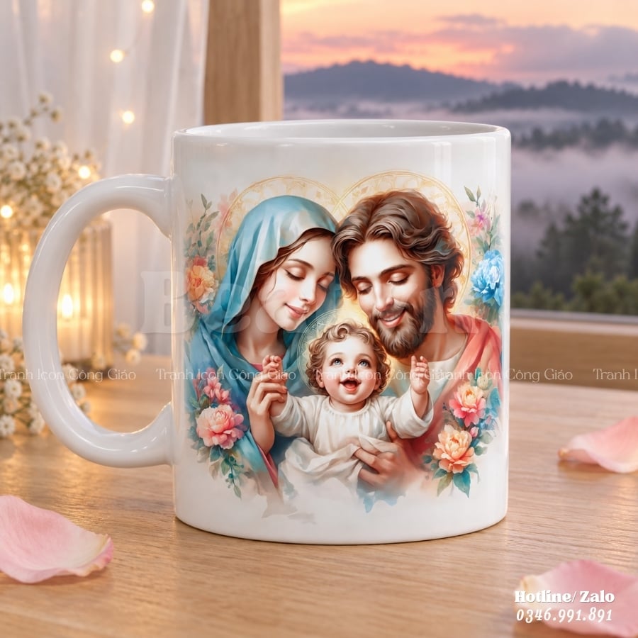 Quà cưới Công Giáo hình Gia đình Thánh Gia Beati
