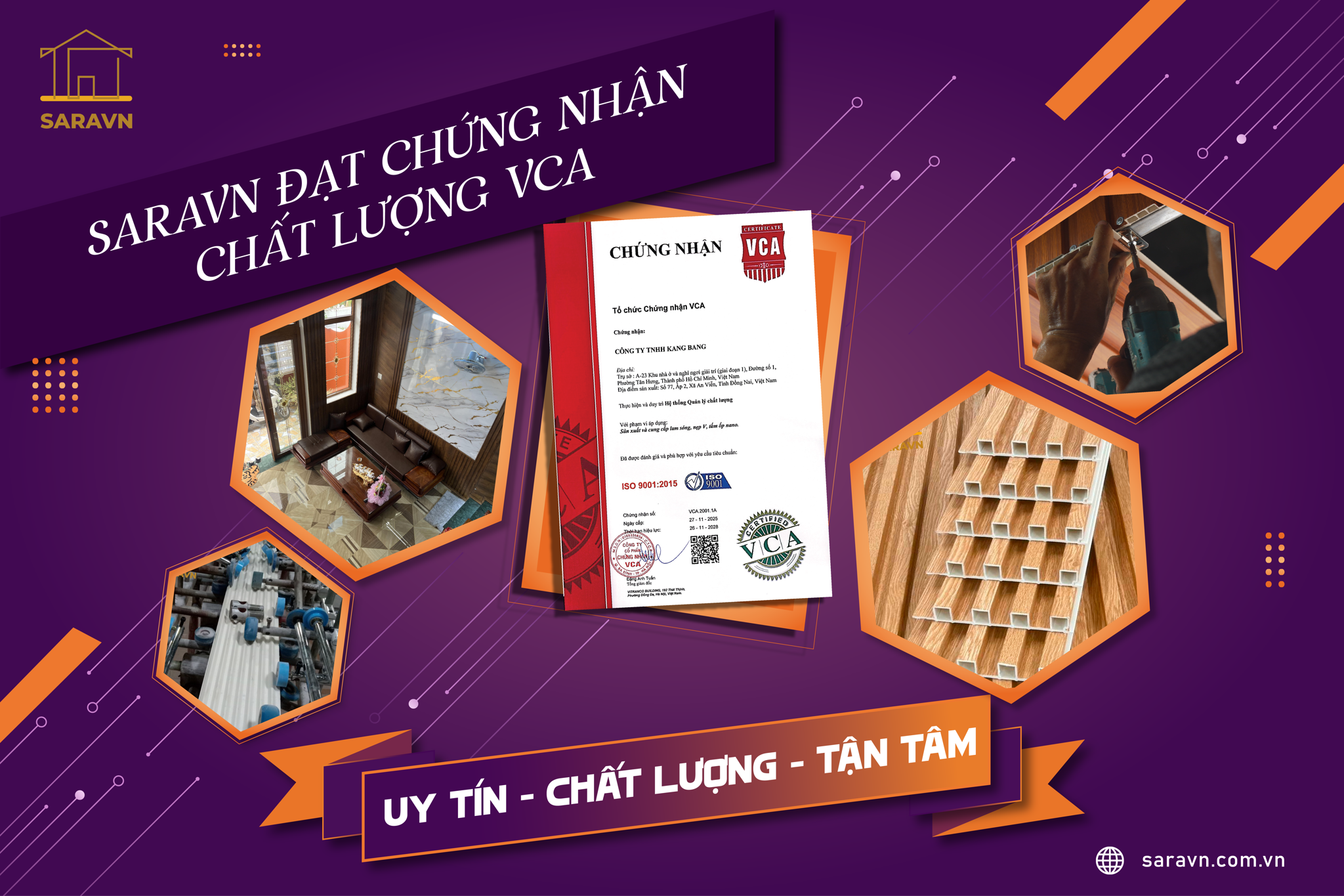 Sara Việt Nam: Chất Lượng Đạt Chuẩn Quốc Tế ISO 9001:2015 – Nền Tảng Cho Không Gian Sống Bền Vững