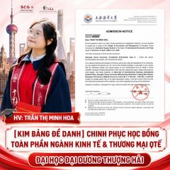 Trần Thị Minh Hoa đậu học bổng toàn phần Đại học Đại Dương Thượng Hải