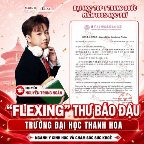 Nguyễn Trung Ngân trúng tuyển Thạc sĩ + học bổng Tsinghua SIGS (ĐH Thanh Hoa)