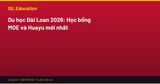Du học Đài Loan 2026: Học bổng MOE và Huayu mới nhất
