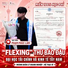 Chúc mừng học viên Phạm Phúc Lâm trúng tuyển Thạc sĩ Quản lý Doanh nghiệp cùng học bổng Con đường Tơ lụa tại Đại học Tài chính và Kinh tế Tây Nam (SWUFE)