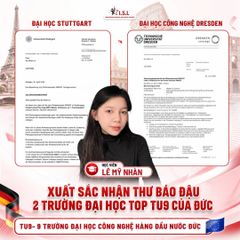 Lê Mỹ Nhàn đậu thạc sĩ 2 đại học TU9 của Đức — Stuttgart và TU Dresden
