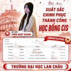 Học viên Trần Nhật Khanh chinh phục học bổng CIS Đại học Lan Châu 2026