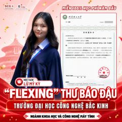 Chúc mừng học viên Lữ Mỹ Kỳ trúng tuyển Đại học Công nghệ Bắc Kinh (BIT) – học bổng miễn 100% học phí năm đầu, ngành Khoa học & Công nghệ Máy tính