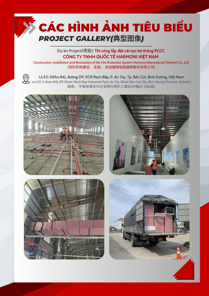 Thi công lắp đặt cải tạo hệ thống PCCC  Công ty TNHH Quốc tế Harmoni Việt Nam