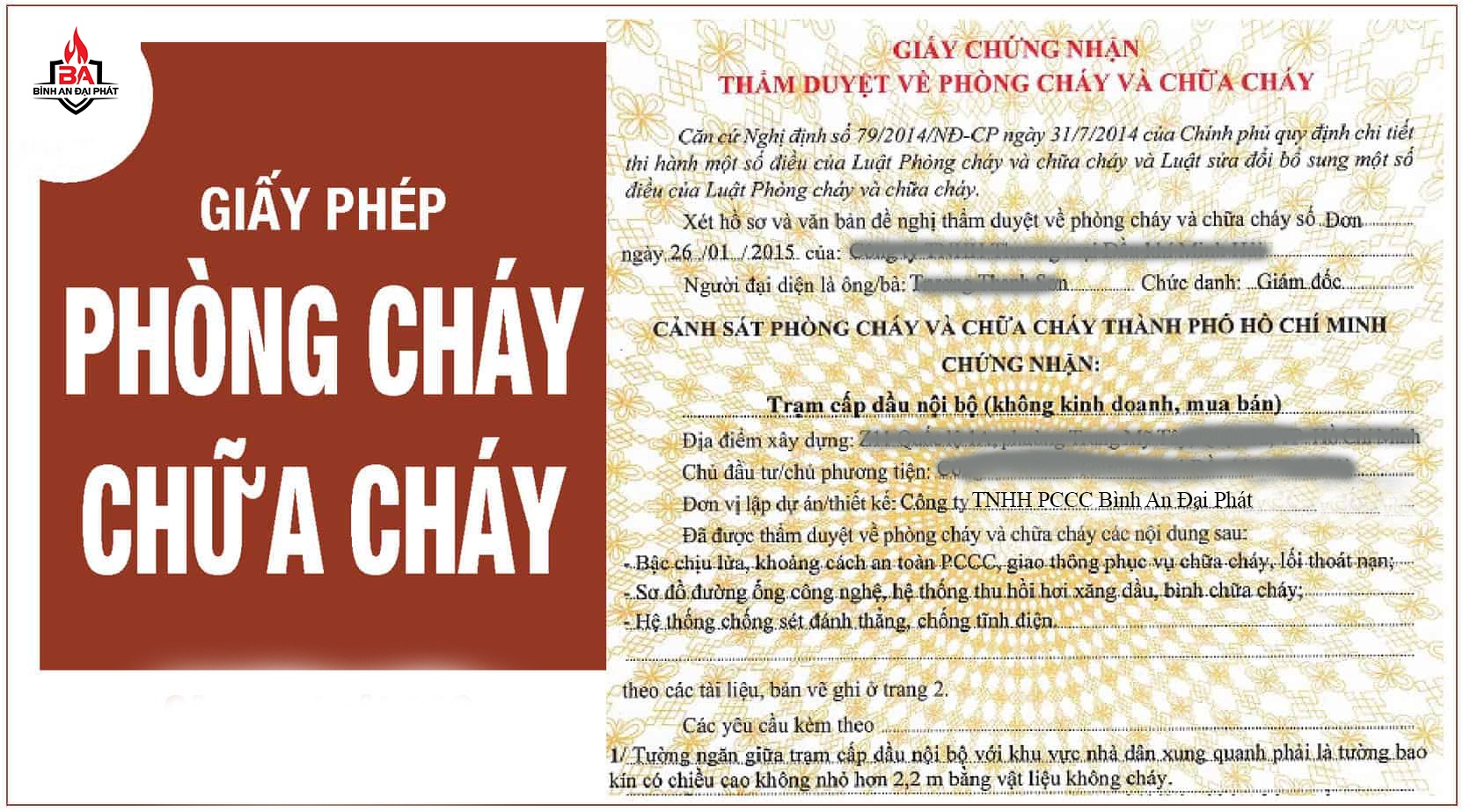 Thủ tục giấy phép phòng cháy chữa cháy khi xin phép kinh doanh