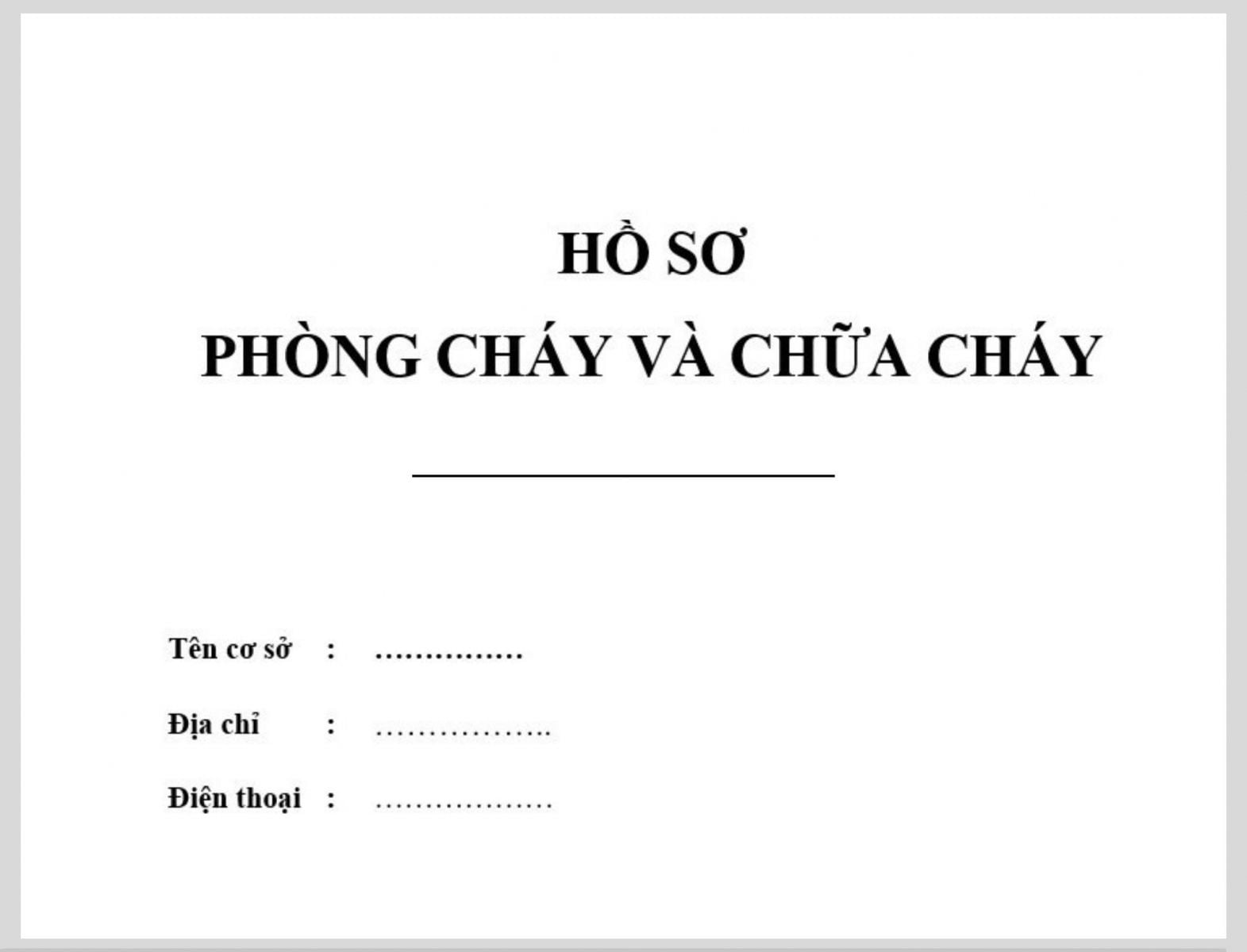 Không có hồ sơ PCCC bị phạt bao nhiêu tiền?