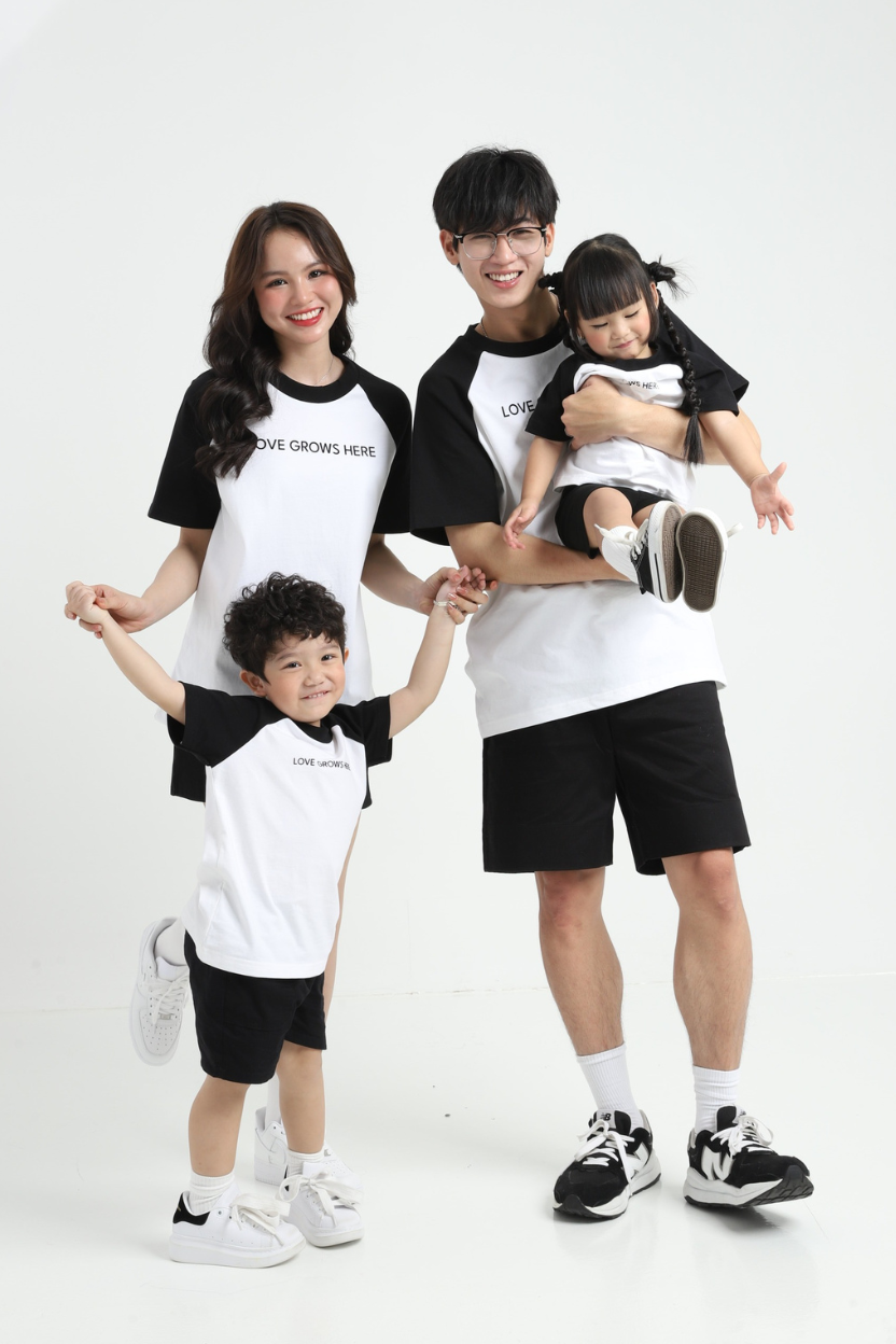 Mẫu áo gia đình PAMAOI Áo LOVE GROW HERE
