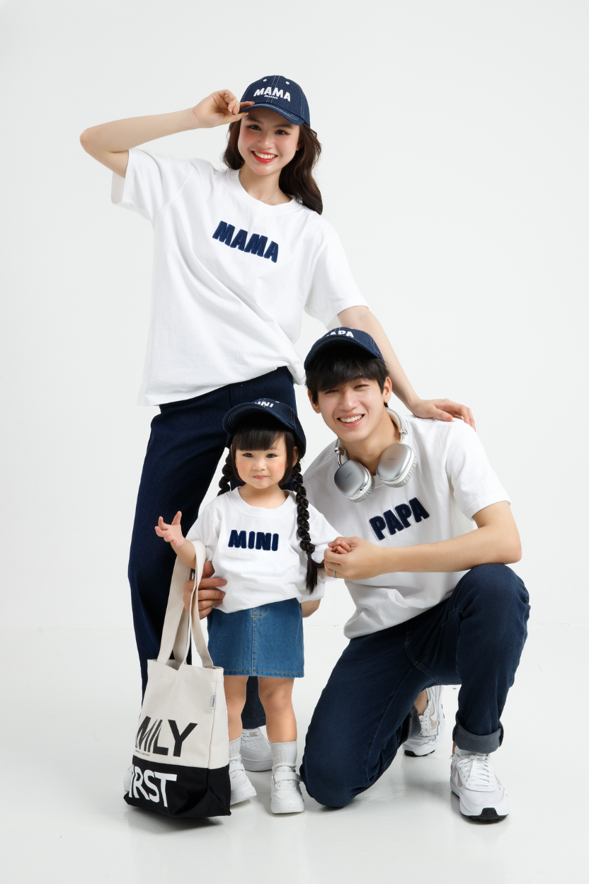 Mẫu áo gia đình PAMAOI Áo PAPA MAMA MINI