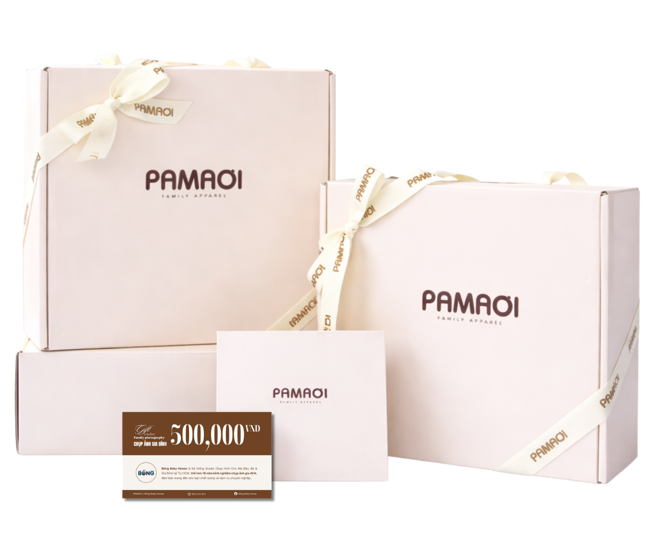 Hộp quà tặng gia đình PAMAOI kèm set trang phục và ưu đãi chụp ảnh