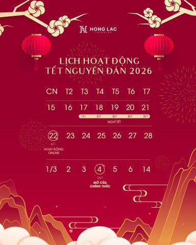 THÔNG BÁO LỊCH NGHỈ TẾT NGUYÊN ĐÁN 2026