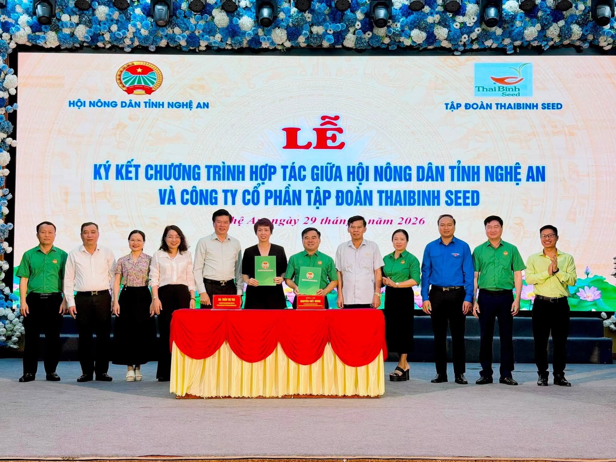TẬP ĐOÀN THAIBINH SEED VÀ HỘI NÔNG DÂN TỈNH NGHỆ AN KÝ KẾT CHƯƠNG TRÌNH HỢP TÁC GIAI ĐOẠN 2026 – 2030.
