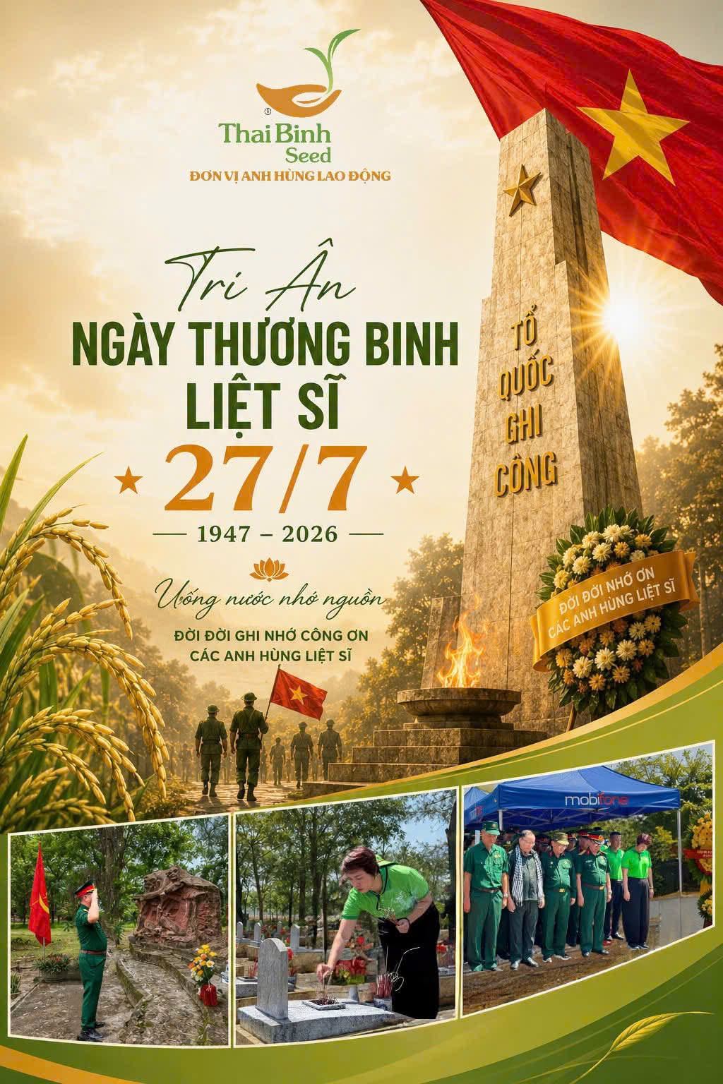 KỶ NIỆM 79 NĂM NGÀY THƯƠNG BINH - LIỆT SĨ (27/7/1947 – 27/7/2026)