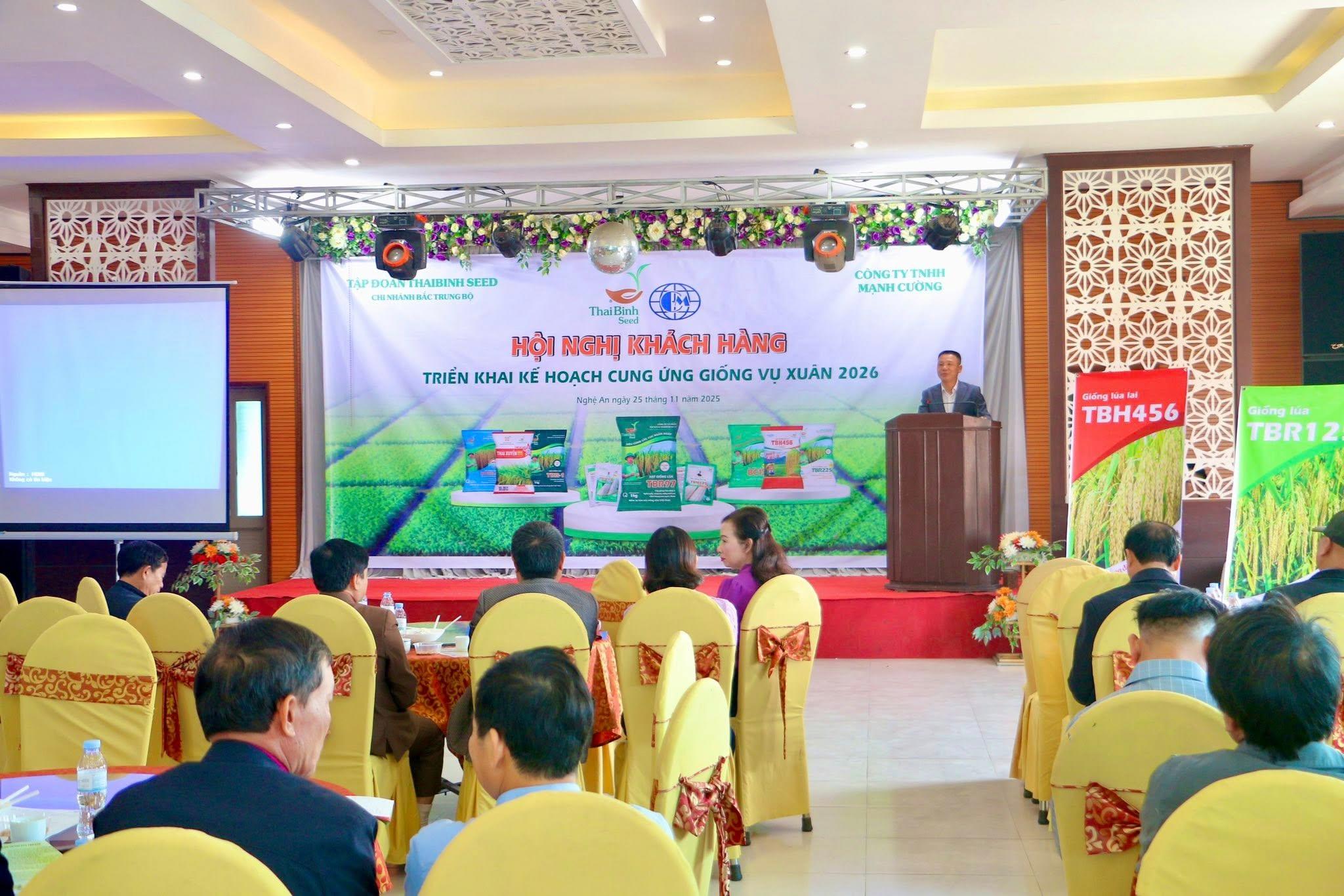 HỘI NGHỊ KHÁCH HÀNG NGHỆ AN 2025: KHẲNG ĐỊNH VỊ THẾ THỊ TRƯỜNG CHIẾN LƯỢC CỦA THAIBINH SEED TRONG VỤ XUÂN 2026