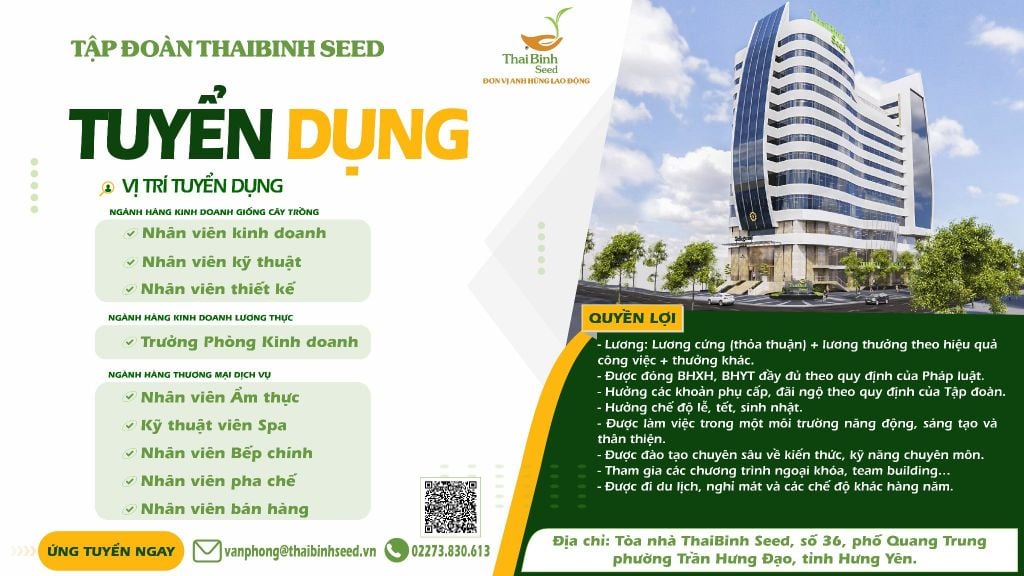 Thông báo tuyển dụng tháng 5/2026