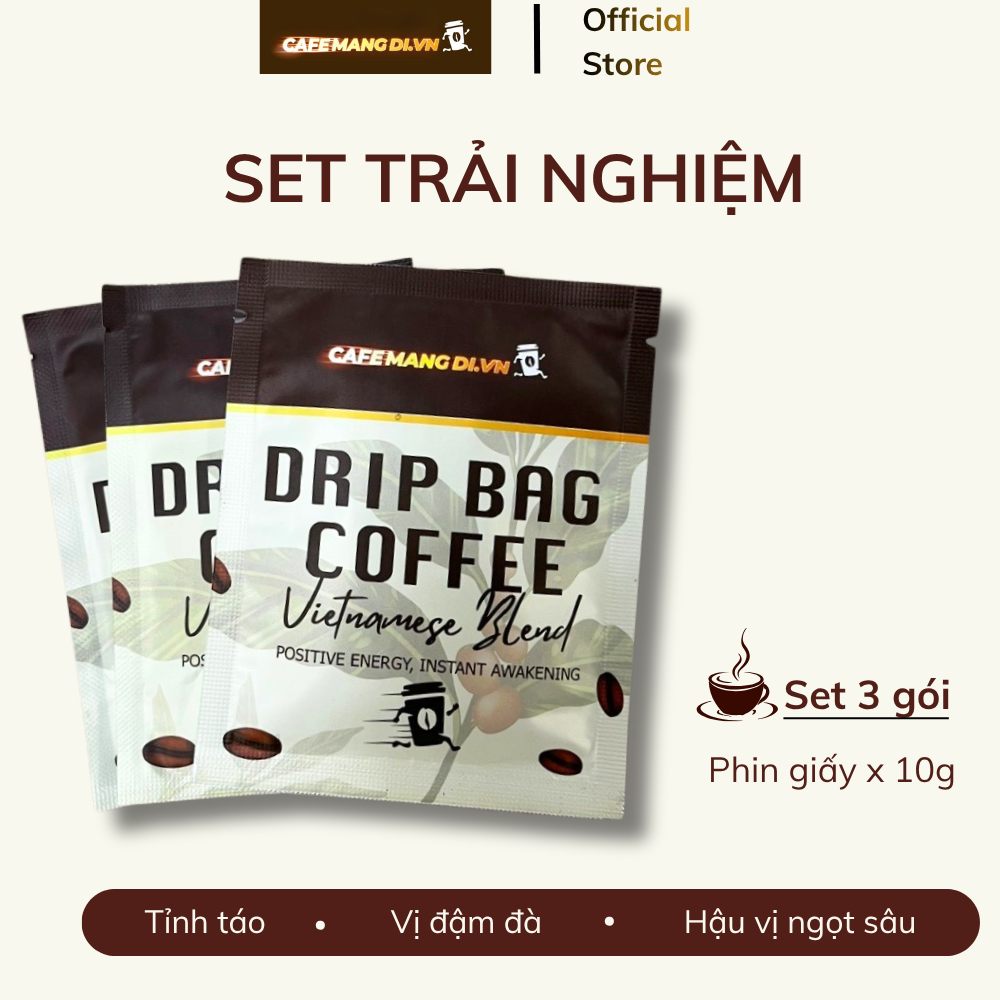 Set 3 Gói Cà Phê Phin Giấy Cafemangdi.vn: Tiện Lợi & Chuẩn Vị Phin