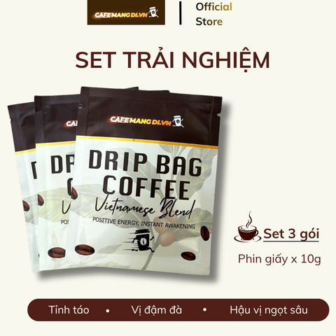 Set 3 Gói Cà Phê Phin Giấy Cafemangdi.vn: Tiện Lợi & Chuẩn Vị Phin