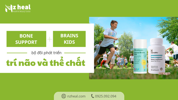 Bone Support & Brains Kids: Bộ đôi cho tuổi vàng phát triển trí não và thể chất