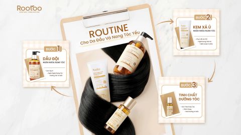 ROUTINE CHO DA ĐẦU & NANG TÓC YẾU