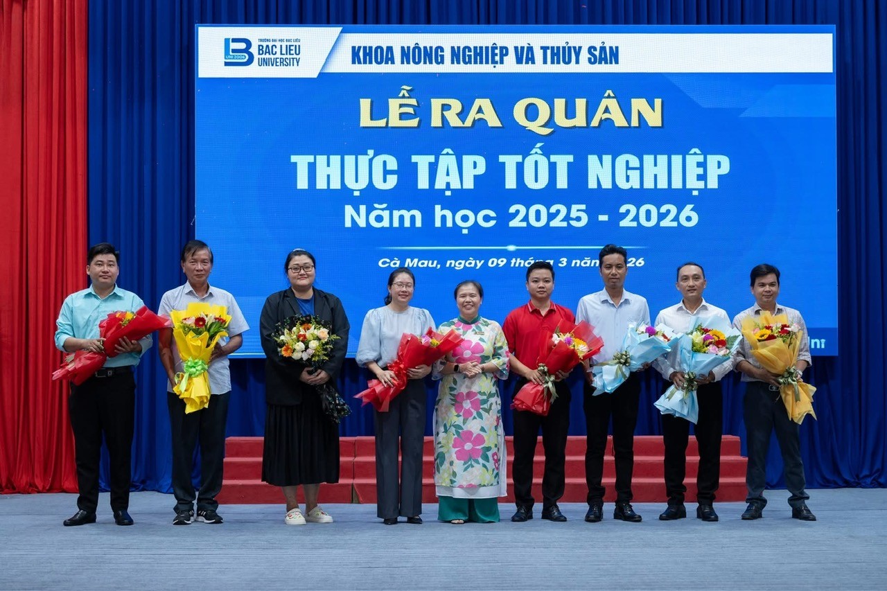 Tiến Đạt Pharma tham dự Lễ ra quân thực tập tốt nghiệp tại Trường Đại học Bạc Liêu, tiếp nhận sinh viên ngành Thủy sản