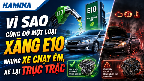 VÌ SAO CÙNG ĐỔ MỘT LOẠI XĂNG E10 NHƯNG XE CHẠY ÊM, XE LẠI TRỤC TRẶC?
