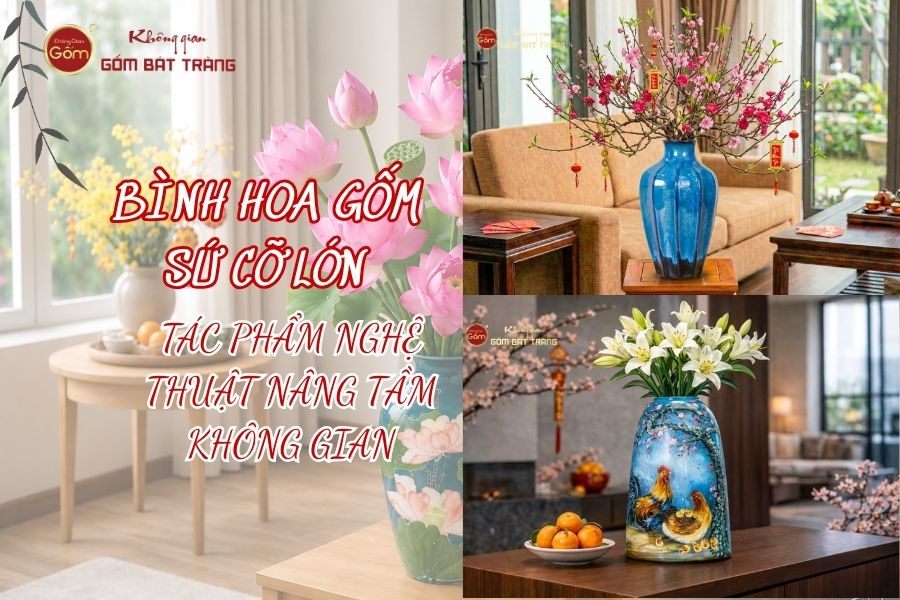 Bình Hoa Gốm Sứ Cỡ Lớn: Tác Phẩm Nghệ Thuật Nâng Tầm Không Gian