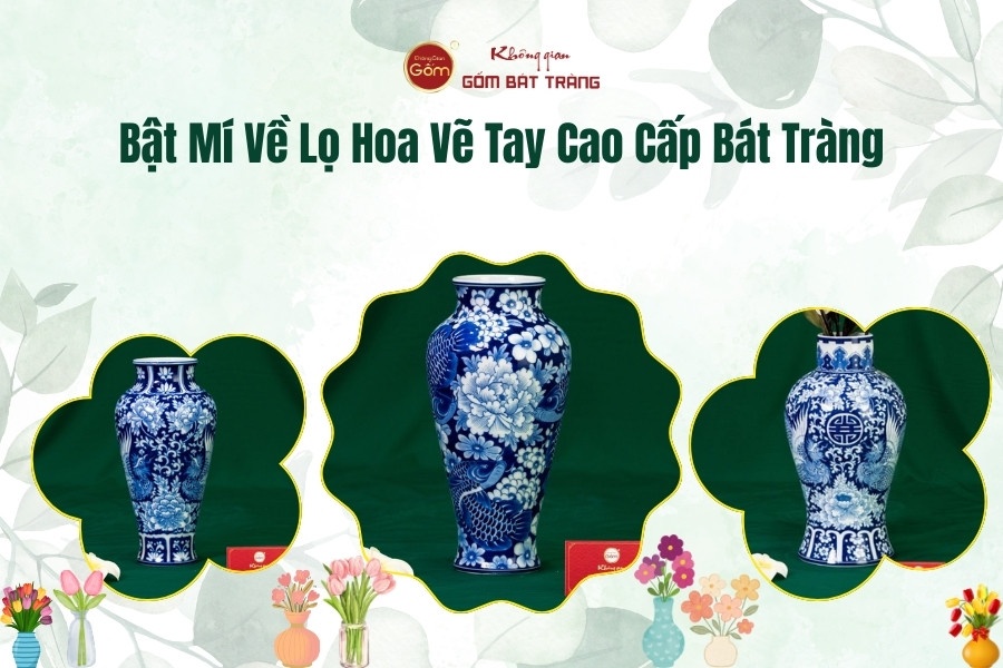 Bật Mí Về Lọ Hoa Vẽ Tay Cao Cấp Bát Tràng