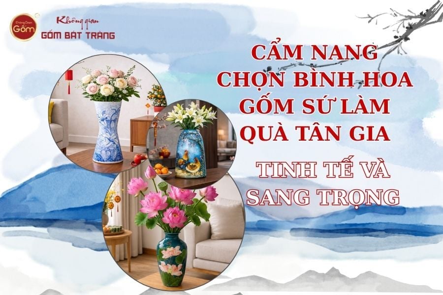 Cẩm Nang Chọn Bình Hoa Gốm Sứ Làm Quà Tân Gia: Tinh Tế Và Sang Trọng