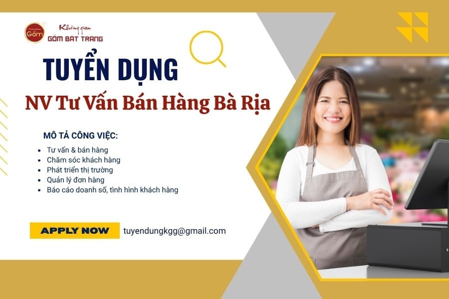 Tuyển Nhân viên Tư Vấn Bán Hàng tại Bà Rịa