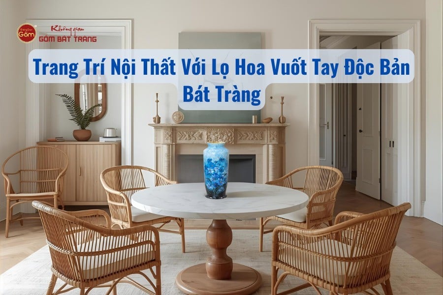 Trang Trí Nội Thất Với Lọ Hoa Vuốt Tay Độc Bản Bát Tràng