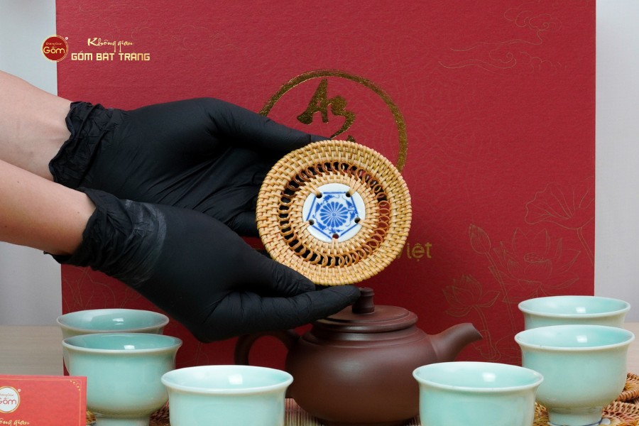 Bộ Ấm Chén An Thổ Túc Trăng To (Chén Men Tro)