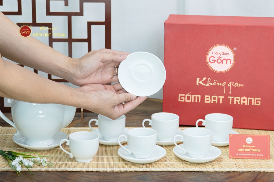 Bộ Trà Men Trắng Camelia