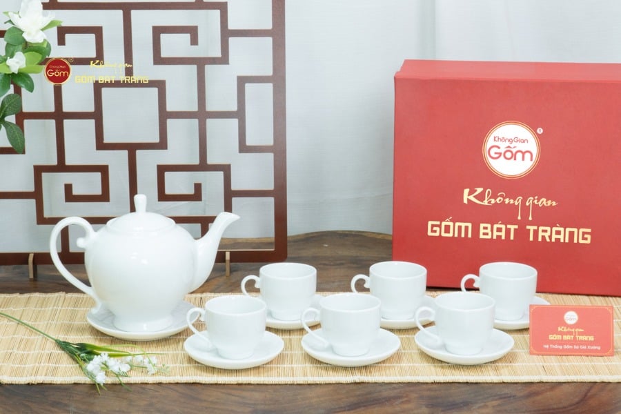 Bộ Trà Men Trắng Camelia