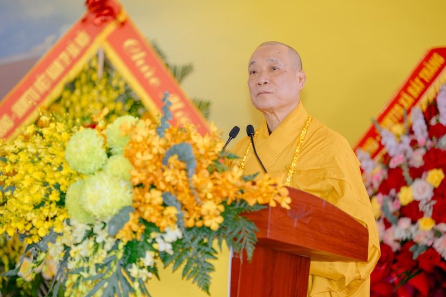 Hòa thượng Thích Bảo Nghiêm phát biểu tại Lễ Khai mạc
