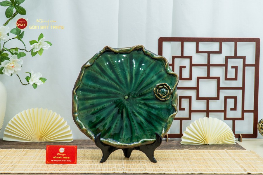 Khay Trà Sen Xanh Ngọc Lục Bảo