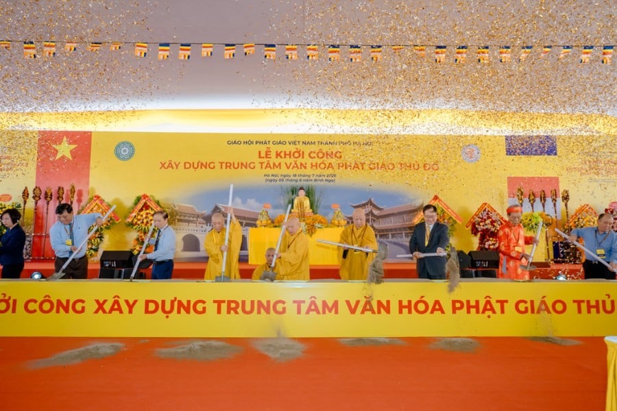 Nghi thức động thổ khởi công Trung tâm Văn hoá Phật giáo Thủ Đô