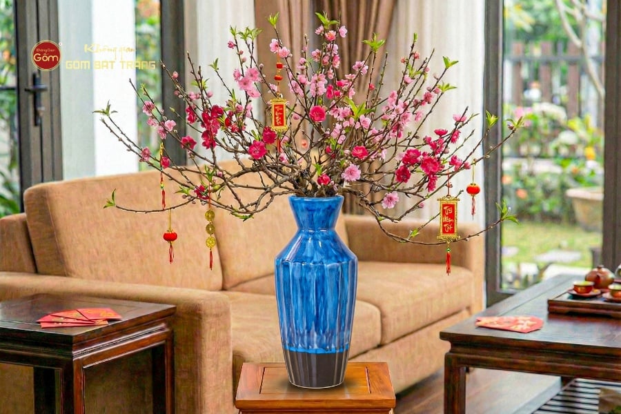 LỌ HOA DÁNG KIM CƯƠNG MEN HOẢ BIẾN