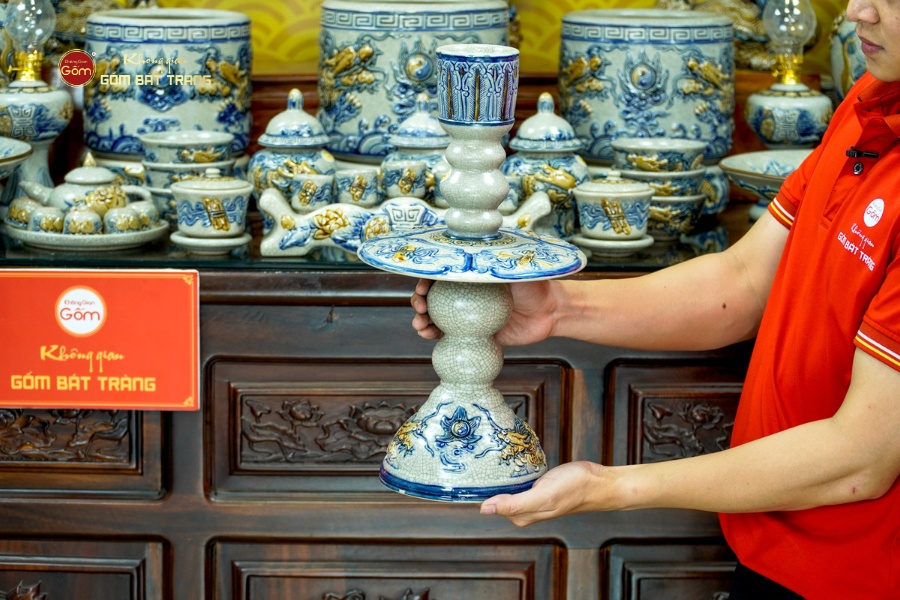 [Set Hào Gia] Bộ Đồ Thờ Gia Tiên Men Rạn (30 món)